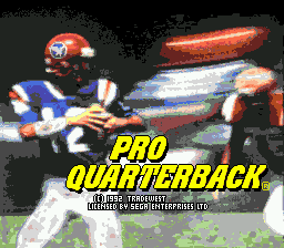 Pro Quarterback Title Screen